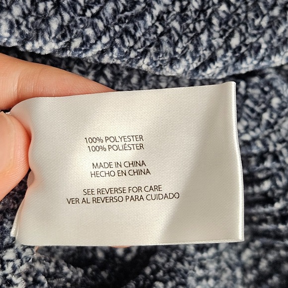 Orvis Sweater Womens XL Blue Chenille V-Neck Ribbed Hem Comfort Soft Outdoor - Picture 8 of 10